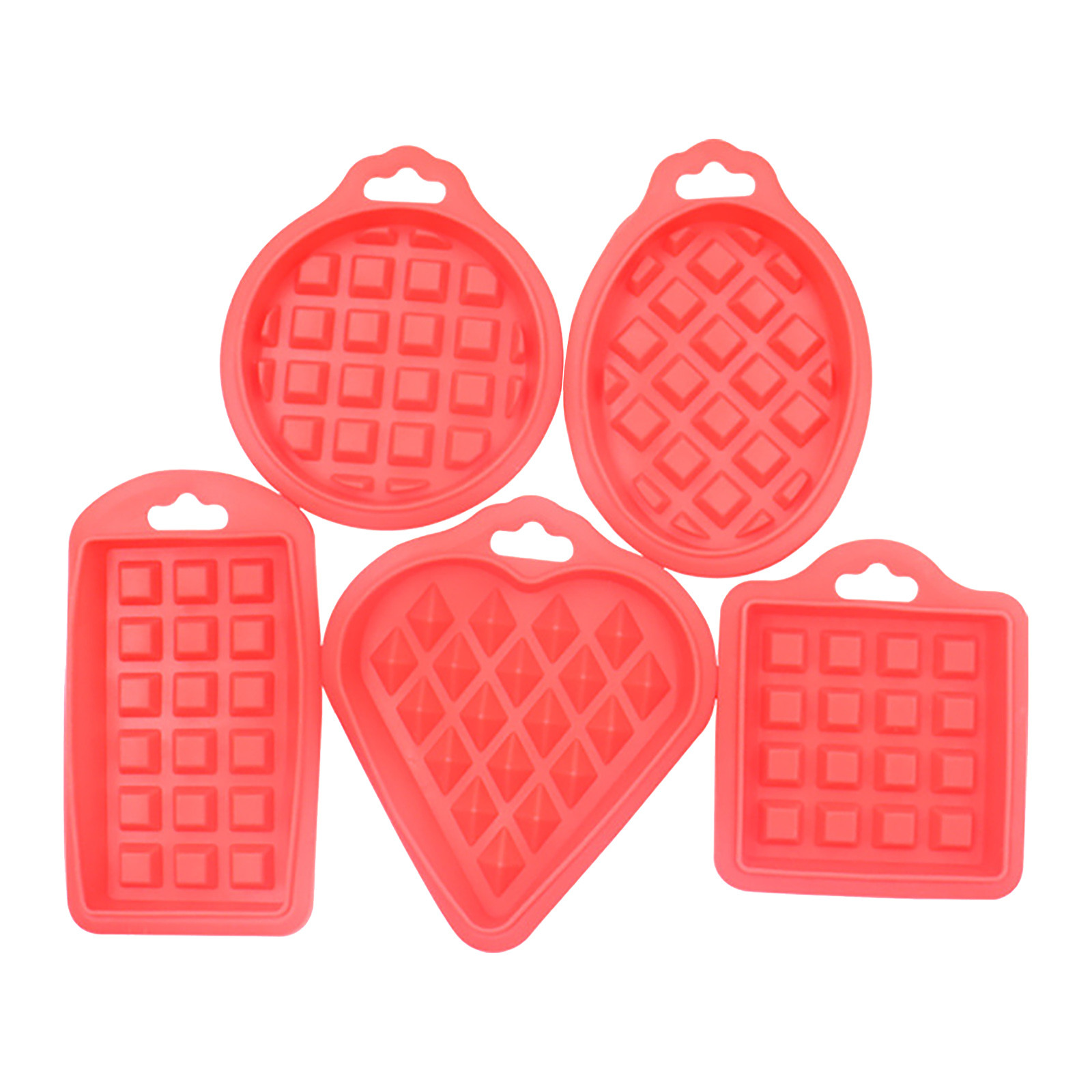 thumbnail image 2 of Freidora Sin Aceite De Silicona De Grado Alimentario Juego De Cinco Moldes Para Gofres Horno Cocina Accesorios Para Hornear Pasteles, 2 of 2